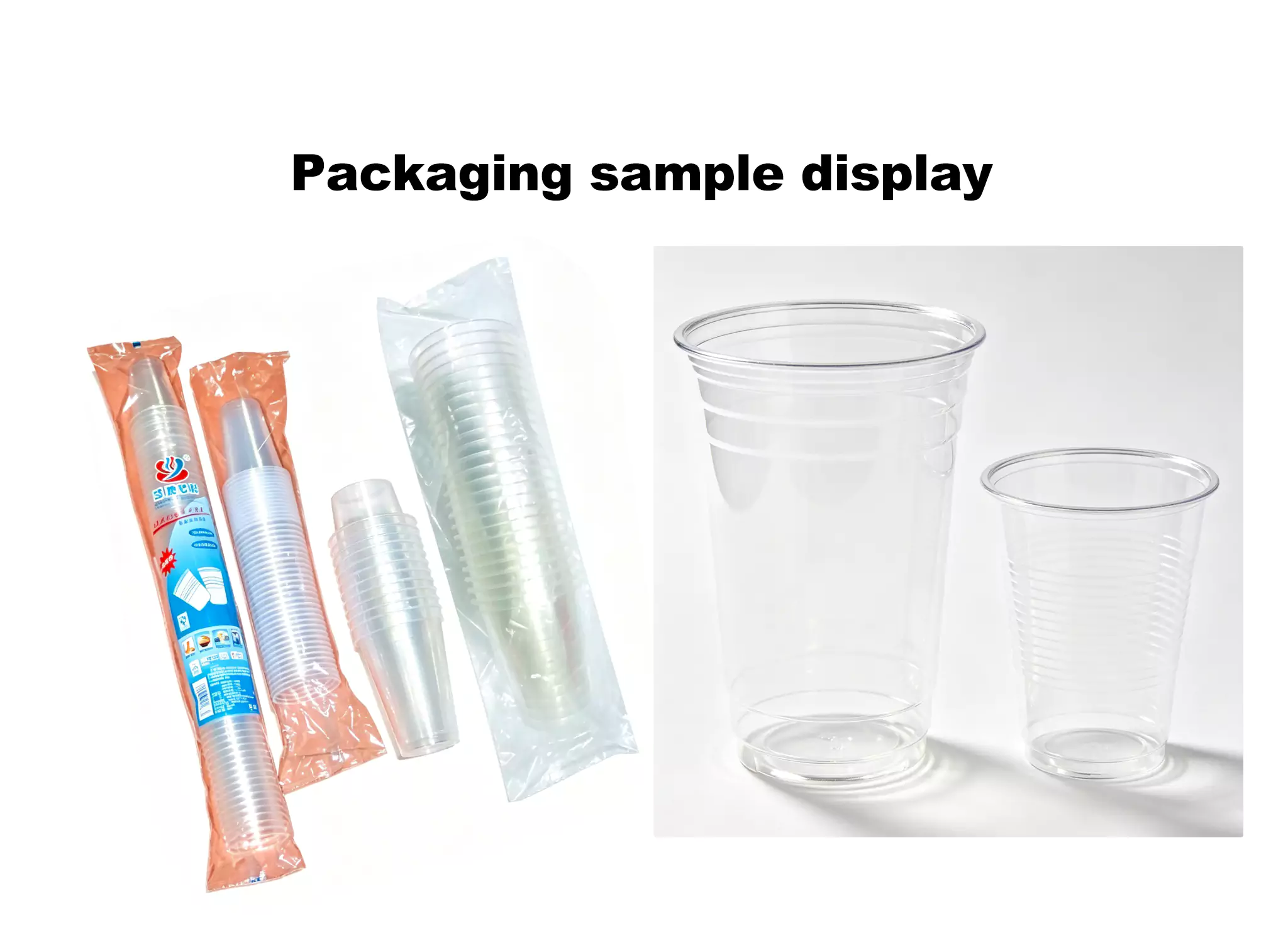 Single Row Automatic Counting Packaging Machine For Disposable Plastic Cups
