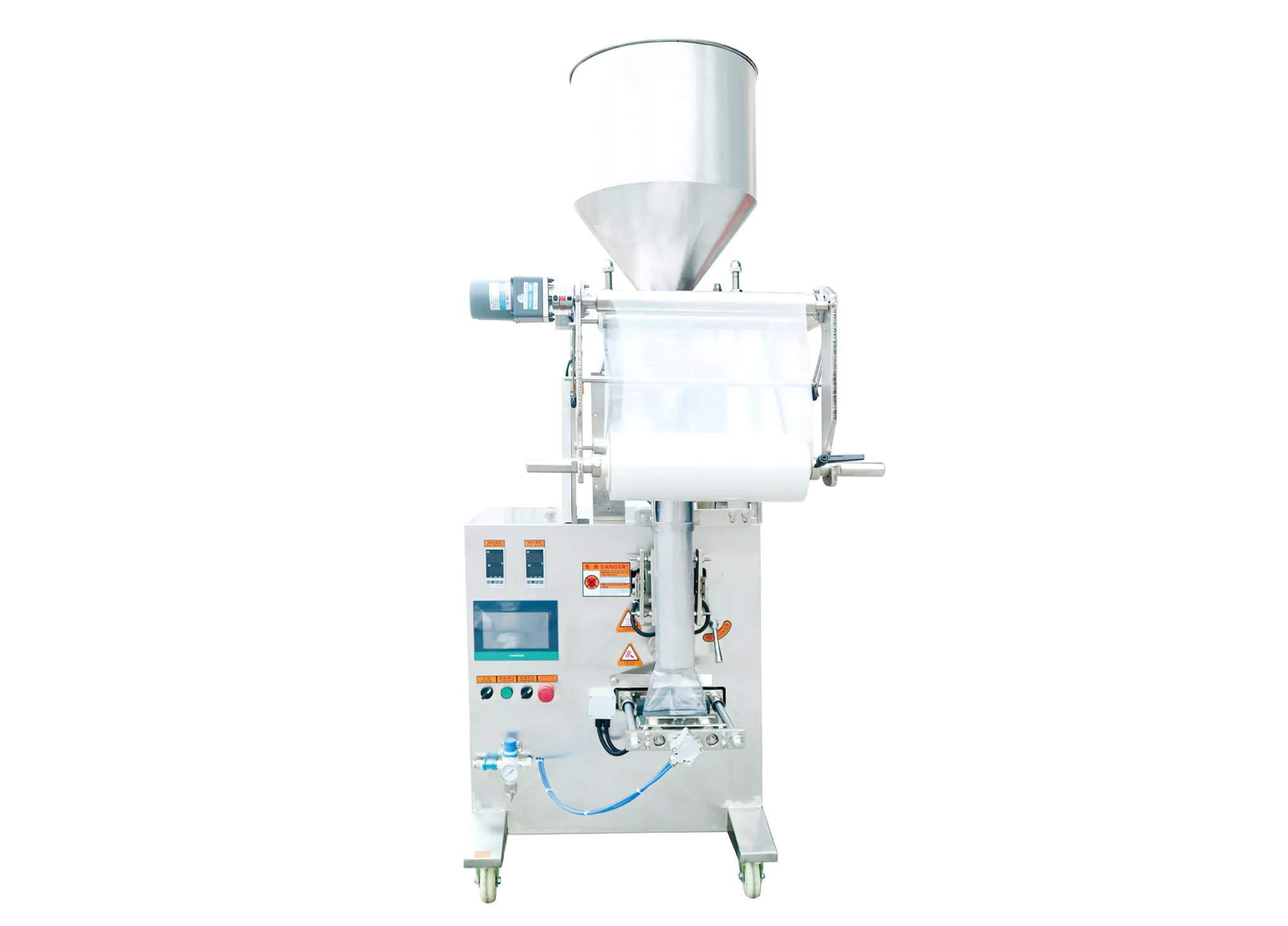 Push-pull feeding packaging machine